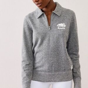 Roots Salt And Pepper Zip Polo